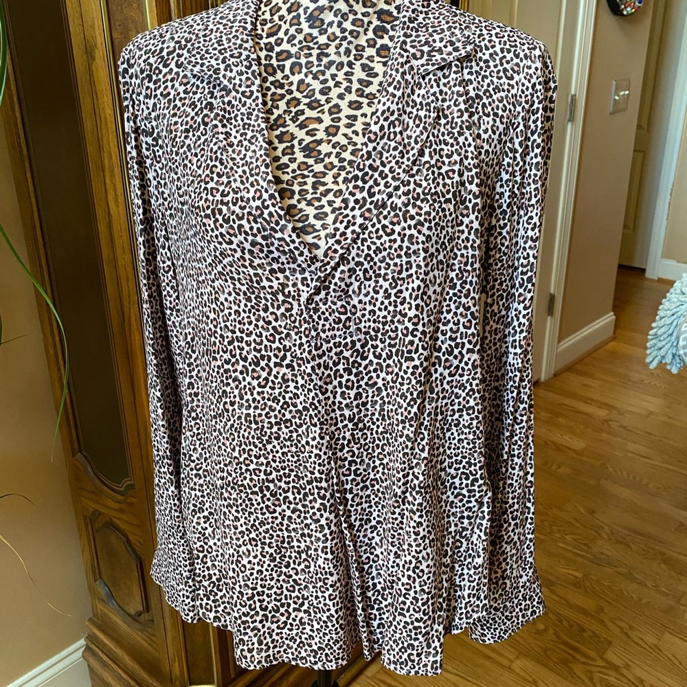 Karen Kane Animal Print Blouse
